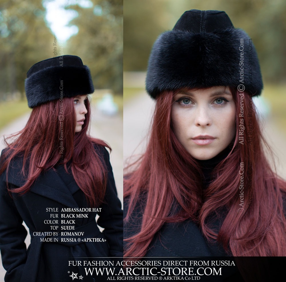 Ambassador hat, Black mink