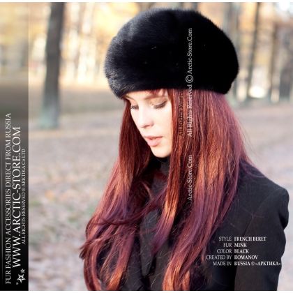 Beret, Black mink