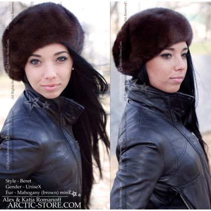 Beret, Mahogany mink
