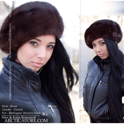 Beret, Mahogany mink