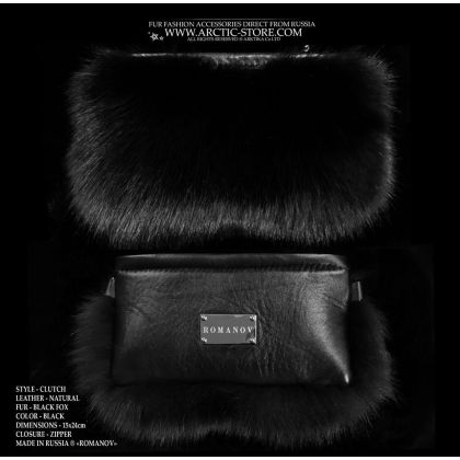 Black Fox Fur Clutch – Romanov Classic