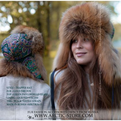 Luxe full fur hat - russian red fox shapka / arctic-store – Arctic