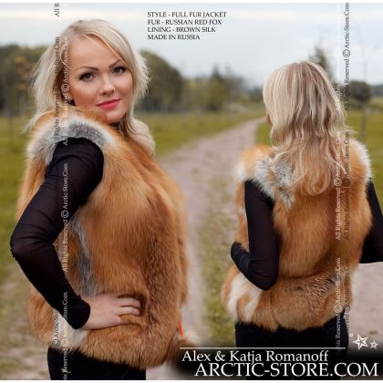 Ladies fur vest, Russian Red fox