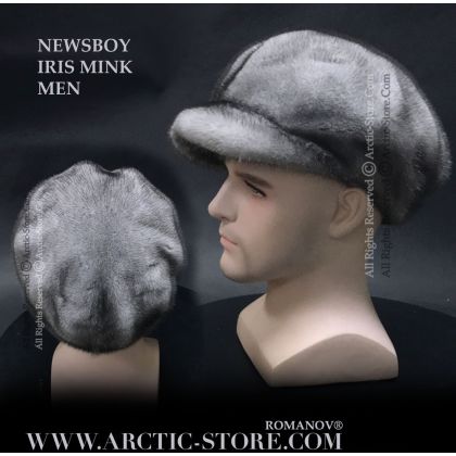 Lavender Grey Mink Newspaper Boy Cap – Men’s Fit