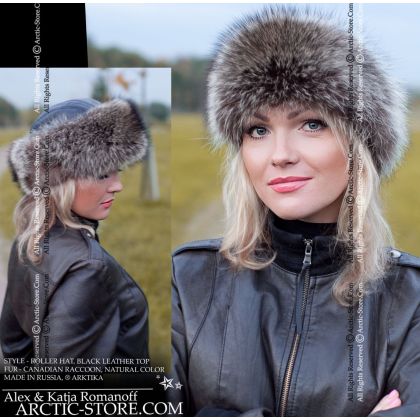 Roller fur hat, Raccoon Canadian