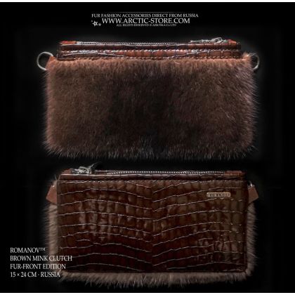 Romanov Brown Mink Fur Clutch – Fur-Front Edition
