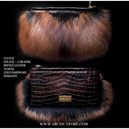 Romanov Fox Fur Clutch – L’Or Noir Edition