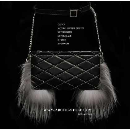 Romanov Silver Fox Clutch – Quilted Edition