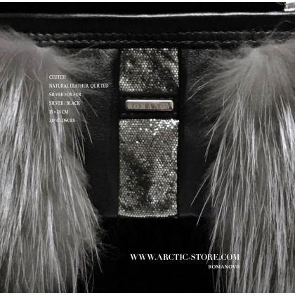 Romanov Silver Fox Clutch – Quilted Edition