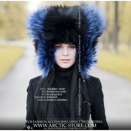 "Squirrel" Hat, Multicolor Raccoon