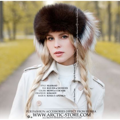 Brown & L’or Noir Fox Fur Headband