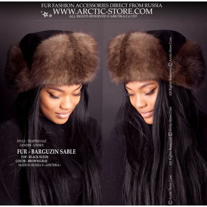Trapper Hat · Sable Fur · Suede Top