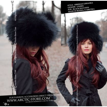 Siberian ushanka, Black raccoon