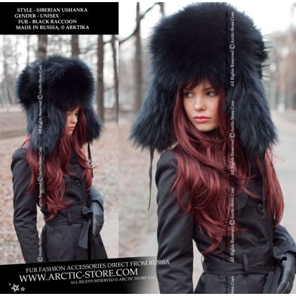 Siberian ushanka, Black raccoon