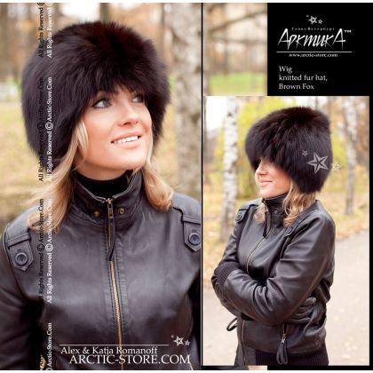Fur wig, brown fox