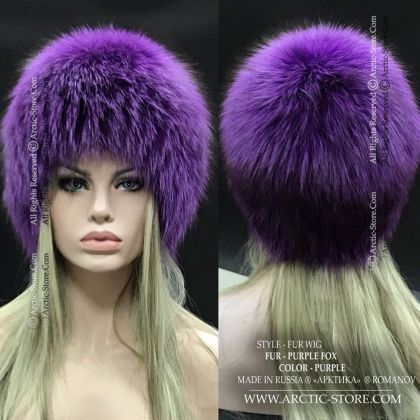 Fur wig, Purple fox