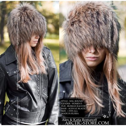 Fur wig, raccoon