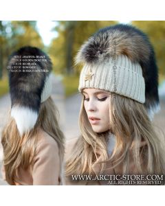 Mohawk Fur Beanie · Golden Cross Fox Tail · Star Brooch