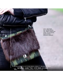 forest camo field purse · beaver fur flap