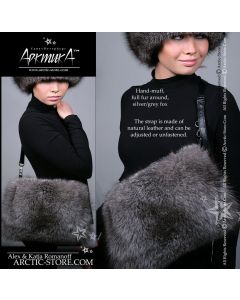 Russian Fur Hand Muff – Silver Grey Fox