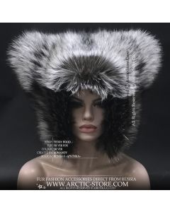 Luxurious Teddy Hood - Silver Fox Designer Hat