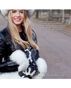 Town Camo Mittens · Polar Fox Fur