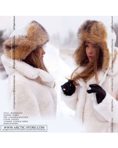 WOMEN’S TRAPPER HAT · GOLDEN RACCOON FUR · LEATHER