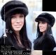 newsboy black mink fur cap for women