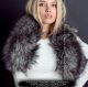 Silver fur boa - women's fox collar / arctic-store