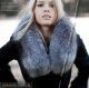 Grey fox collar - fox fur scarf - arctic-store