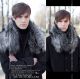 Men's full fur collar 80cm - russian silver fox / arctic-store