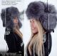 Russian style fur hat for women - winter fox fur ushanka