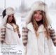 Russian fur hat with tails - white canadian raccoon / arctic-store