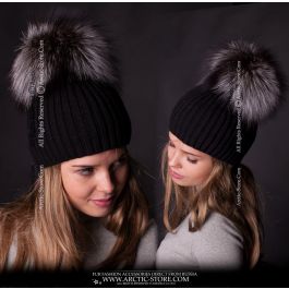 Gray  Baseball Cap Hat w/ Removable Fur Pom Pom Winter Chic Womens Gray Suede Baseball Cap Hat Faux Fur Pom Pom  main image 2