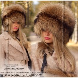 Russian Fur Hat for Women – Natural Raccoon (Tanuki) – Arctic Store