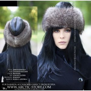 Ambassador coonskin hat - wild fur women's hat