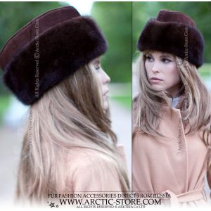 Ambassador fur hat - Mahogany brown mink cap - arctic-store
