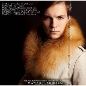 Men's fur collar - gold fox boa / arctic-store
