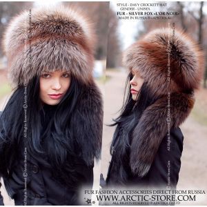 Davy crocket hat - l'or noir fox chapka - arctic store