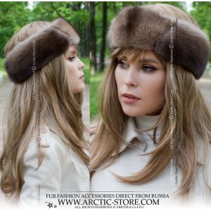 brown furs headband - brown fox headwrap