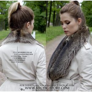 Men's fur collar 80cm - coonskin boa / arctic-store