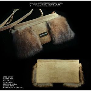 Russian sable fur bag