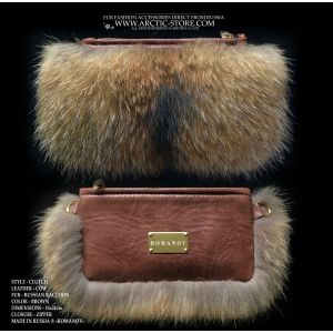 russian raccoon fur bag
