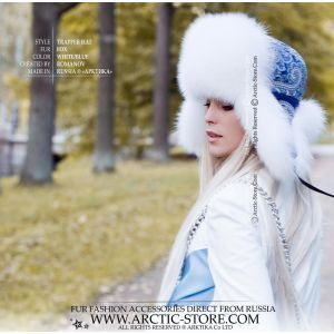 Ambassador fur hat - Sapphire blue mink cap - arctic-store