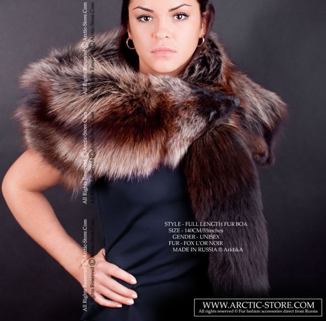 L’Or Noir Fox Fur Collar – Full Pelt Taxidermy Wrap