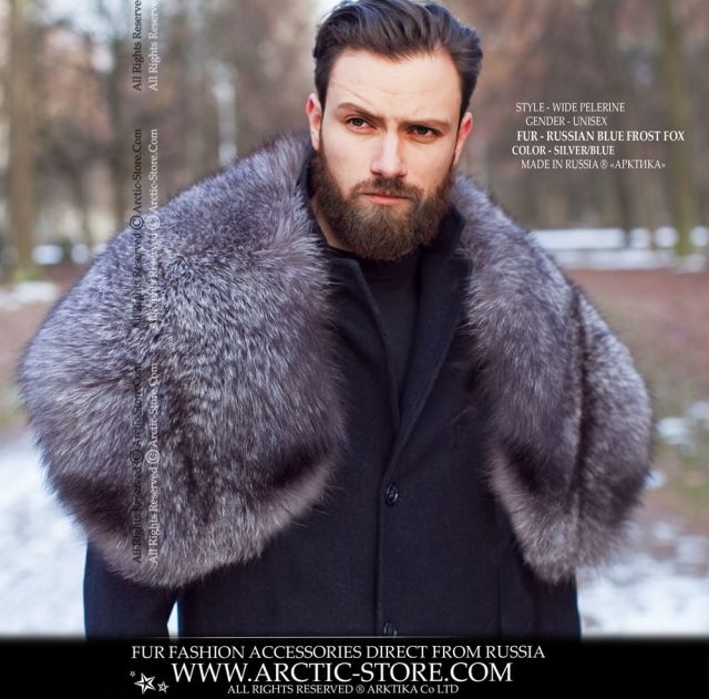 Silver Grey Fox Power Pelerine – TWINFUR™ Series