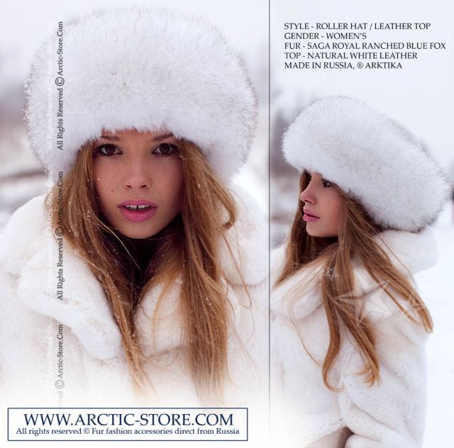 Roller fur hat, Polar fox