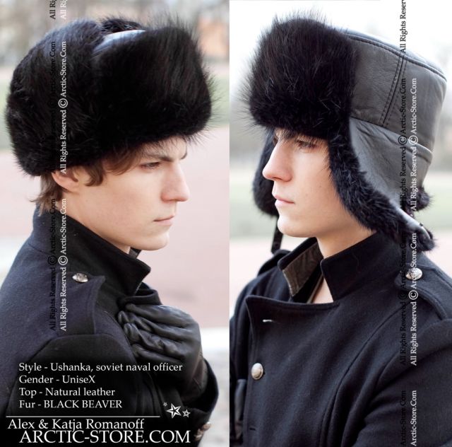 Naval Officer Fur Hat · Black Beaver