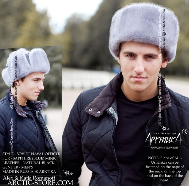 Naval Officer Fur Hat · Sapphire Mink