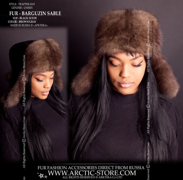 Trapper Hat · Sable Fur · Suede Top